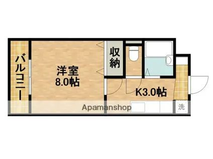 ソーカル(1K/2階)の間取り写真