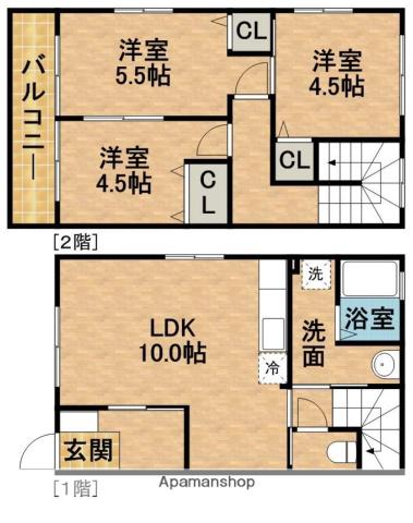 パルフェグリーン(3LDK)の間取り写真
