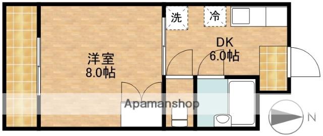 アルバトロス高丘(1DK/2階)の間取り写真