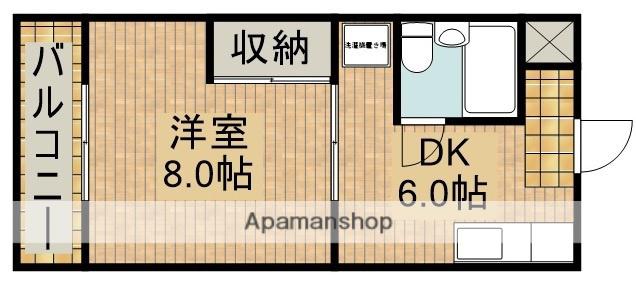 マンションルビナス(1DK/2階)の間取り写真