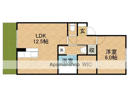 GREEN STAGE(1LDK/1階)の間取り写真