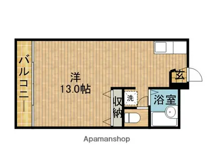 マーガレットタウン焼津(ワンルーム/1階)の間取り写真