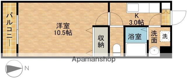 プロバンス半田山(1K/1階)の間取り写真