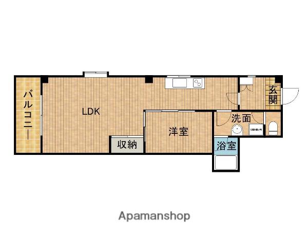 アソシア菅原(1LDK/1階)の間取り写真