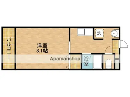 イーストコート21(1K/4階)の間取り写真