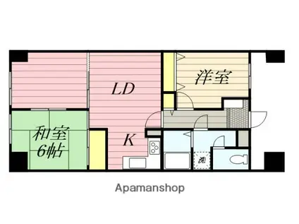 リアライズ城北(2LDK/5階)の間取り写真