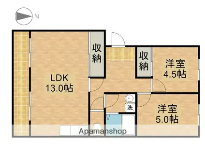 PARK SQUARE(2LDK/3階)の間取り写真