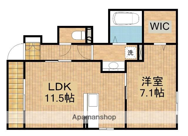 新棒屋第一城北ハイツ(1LDK/1階)の間取り写真