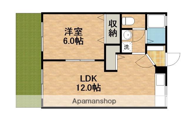 タウニィ原B(1LDK/1階)の間取り写真