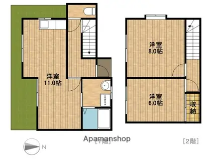 テラスハウス庄古(2LDK)の間取り写真