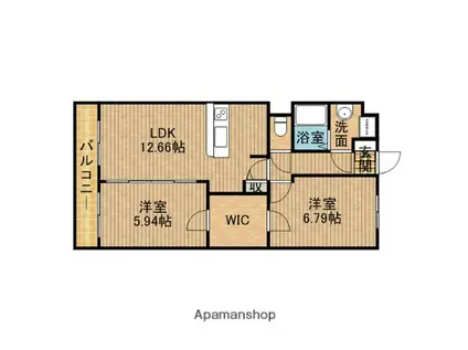 レセーナトゥ(2LDK/1階)の間取り写真