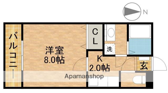 リッツハウス(1K/1階)の間取り写真