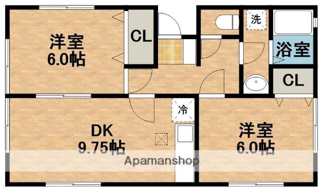 東海道本線 浜松駅 バス乗車時間:15分 神田東バス停で下車 徒歩2分 1階建 築23年(2DK)の間取り写真