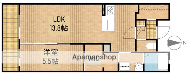 ルシェリア原島(1LDK/4階)の間取り写真
