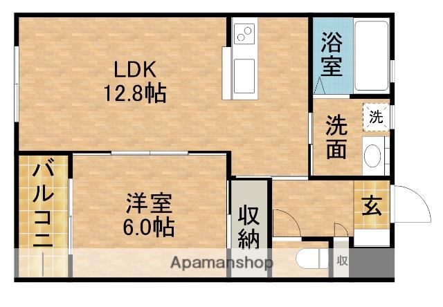 田畑ハイツルシアスⅡ(1LDK/3階)の間取り写真