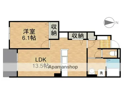 ボヌール(1LDK/1階)の間取り写真