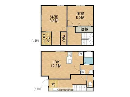 諸井テラスハウス(2LDK)の間取り写真