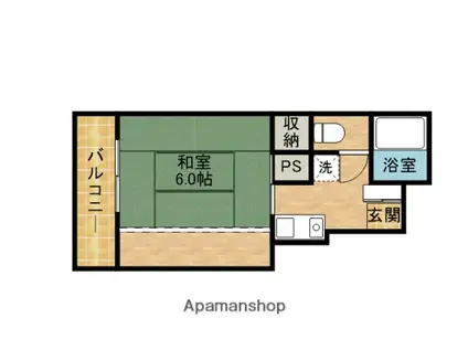 サニー高岡Ⅰ(1K/2階)の間取り写真