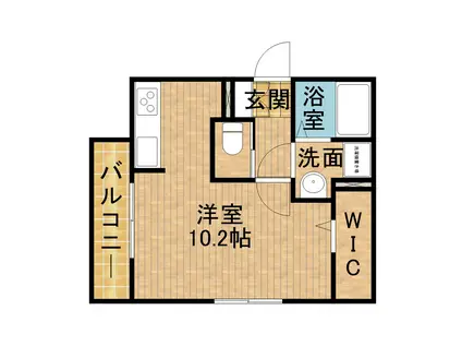 D-ROOMパル(ワンルーム/2階)の間取り写真