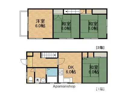 東海道・山陽新幹線 掛川駅 徒歩4分 2階建 築50年(4DK)の間取り写真