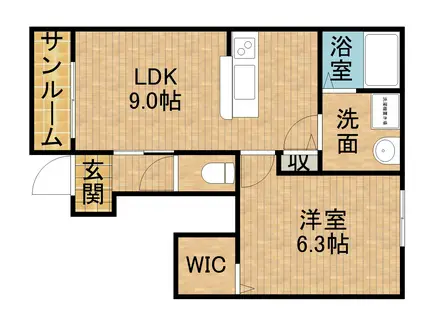 LOTUS新居(1LDK/1階)の間取り写真