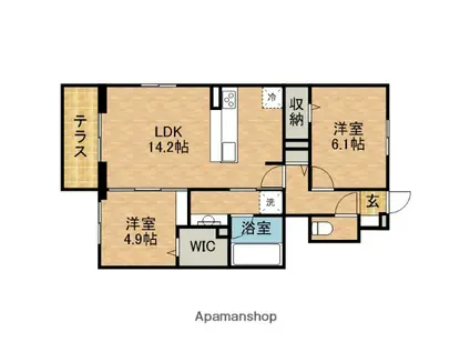 LEMONNIE(2LDK/1階)の間取り写真