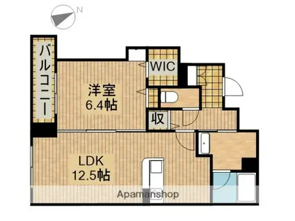 グランディア古川(1LDK/1階)の間取り写真