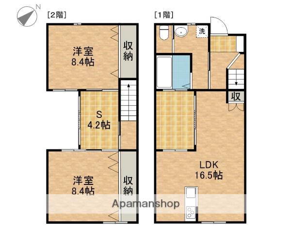 UP11(2SLDK)の間取り写真