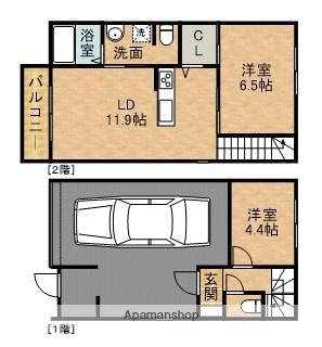 LA VIE GAREGE舞阪(2LDK/1階)の間取り写真