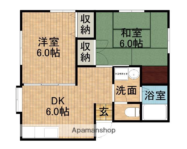 アスコットアパート(2DK/1階)の間取り写真