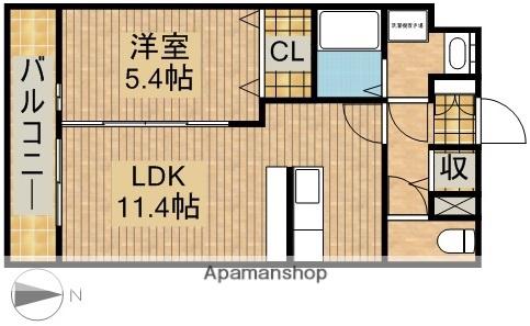 SJT HAMAKITA(1LDK/3階)の間取り写真