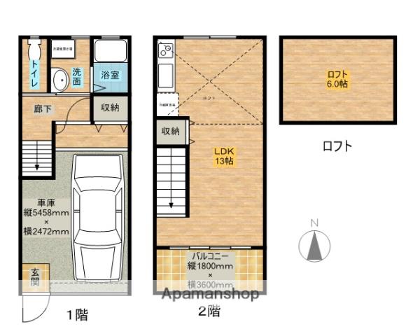 PRIVATEGARAGE鴨江S(ワンルーム)の間取り写真