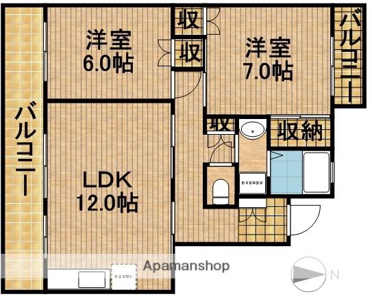 クレール21-Ⅰ(2LDK/3階)の間取り写真
