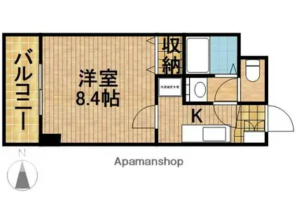 オリーブ(1K/3階)の間取り写真