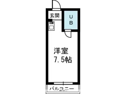 パークハイツ(ワンルーム/3階)の間取り写真