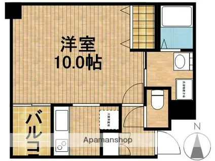 ピュアドルフ(1K/2階)の間取り写真