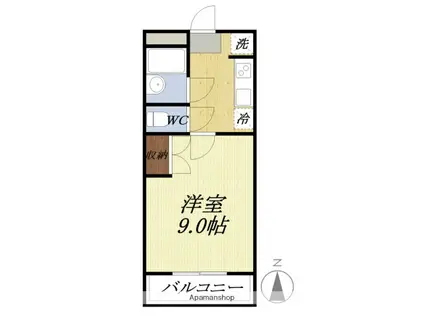 GRAN・SHARIO(1K/3階)の間取り写真