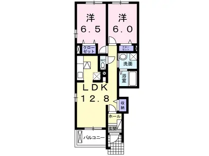 サン・エテルノ(2LDK/1階)の間取り写真