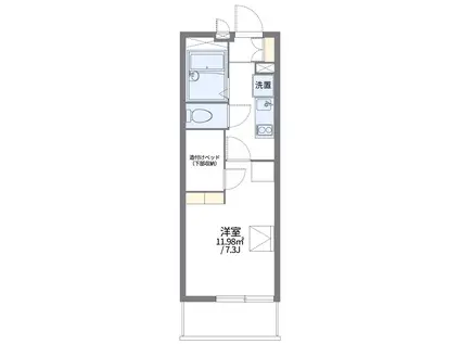 レオパレスLフェリース掛川(1K/3階)の間取り写真