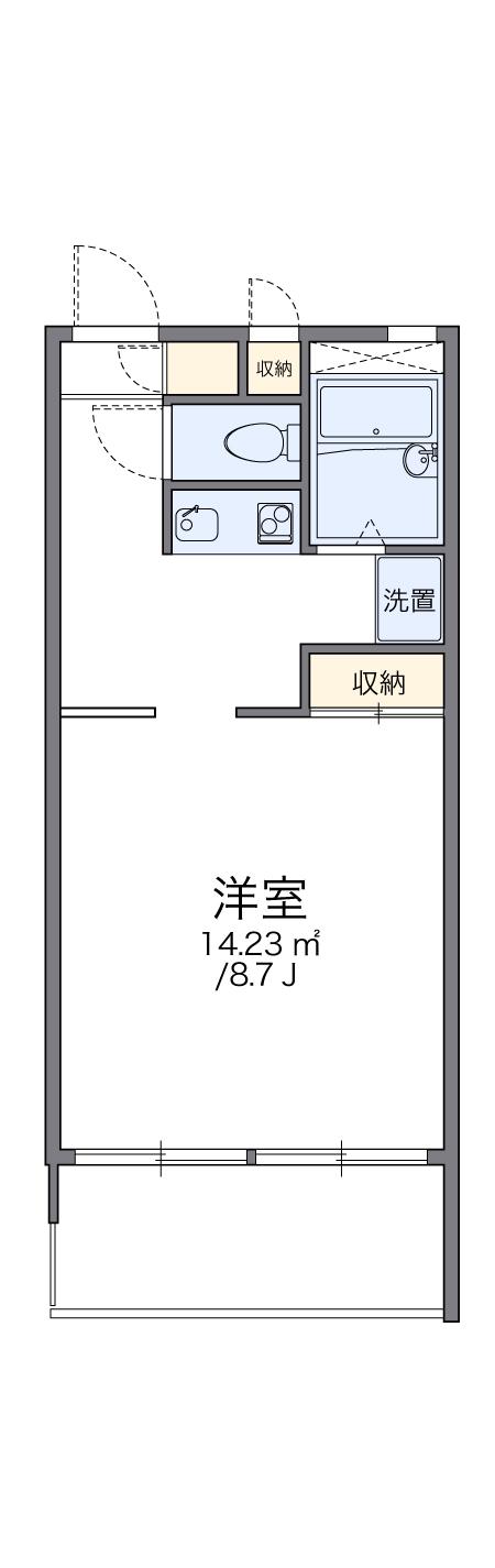 レオパレス神田(1K/2階)の間取り写真
