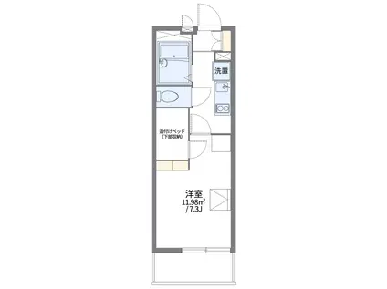 レオパレスグレンツェ 掛川(1K/3階)の間取り写真