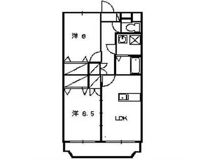 アビタシオン天王V(2DK/1階)の間取り写真