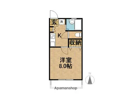 ミ・マニアーナ(1K/1階)の間取り写真