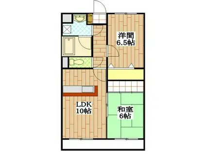 エル・ドラードII敷地外(2LDK/2階)の間取り写真