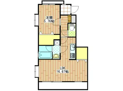 GRANPIA CENT DEUX(1LDK/4階)の間取り写真