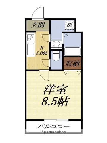 CHATEAU RAFFINE(1K/2階)の間取り写真