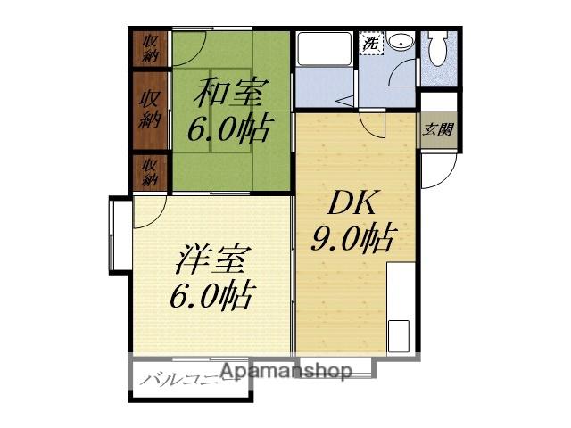 ラベンダーI(2DK/2階)の間取り写真