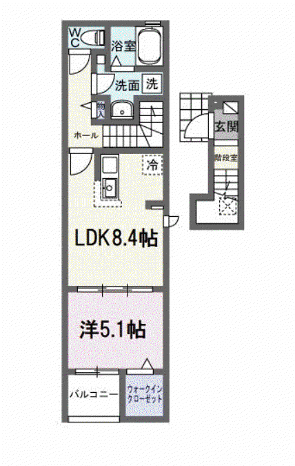 ベル オーブⅦ(1LDK/2階)の間取り写真