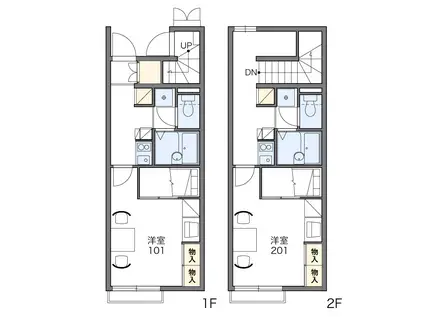 レオパレスべルシャトレ袋井(1K/2階)の間取り写真
