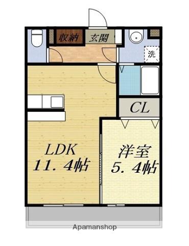 SJT HAMAKITA(1LDK/3階)の間取り写真